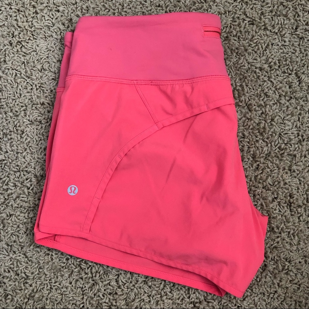 Lululemon pink running shorts - size 8